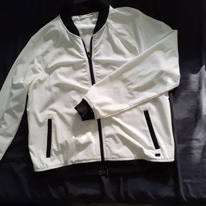 Women's large DKNY white wind breaker